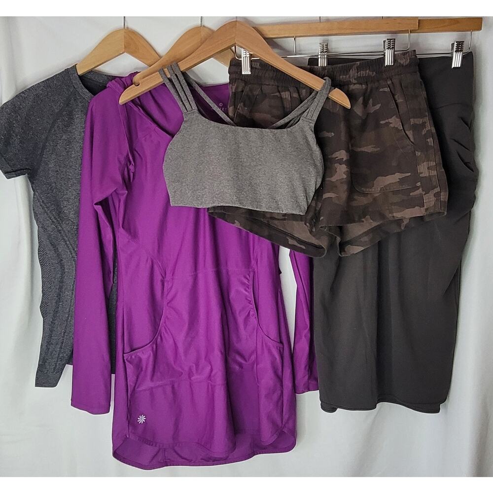 Athleta- Women's 5 piece bundle- tops, shorts, skirt- size small